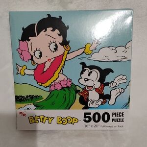 Betty Boop 500 Pc Jigsaw Puzzle 2010 Surfing Bimbo Dog Hula NEW R & R Imports G